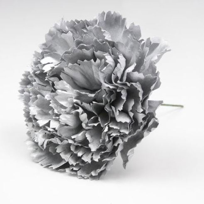 Flamenco Artificial Carnations. Sevilla Model. Silver